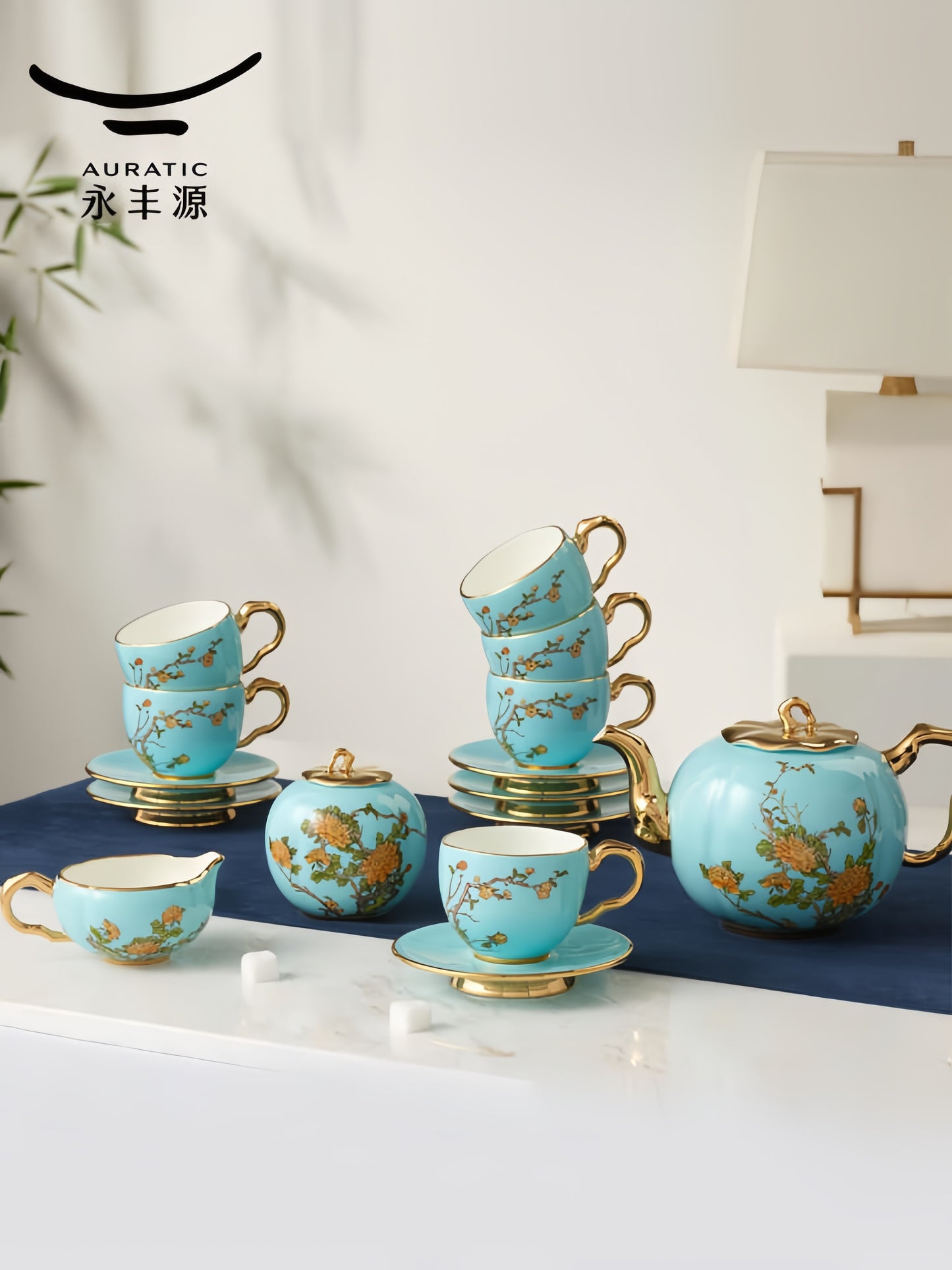 Coffee and tea set 17 | West Lake Blue