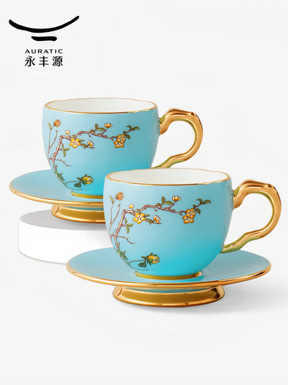 Coffee cup and saucer | West Lake Blue