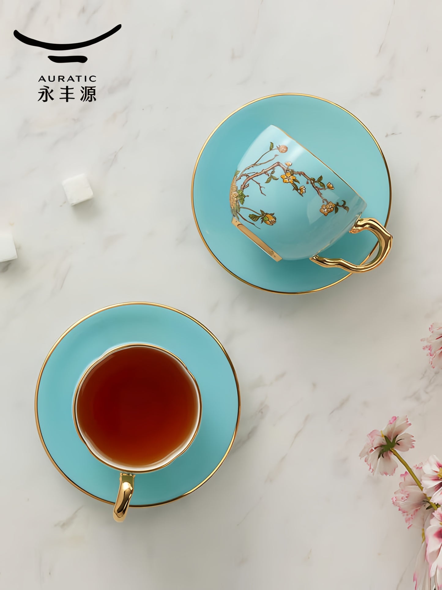 Coffee cup and saucer | West Lake Blue