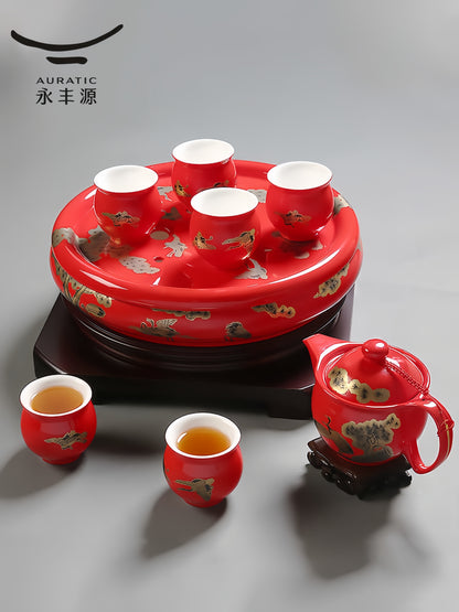 Puer tea set 8 pieces