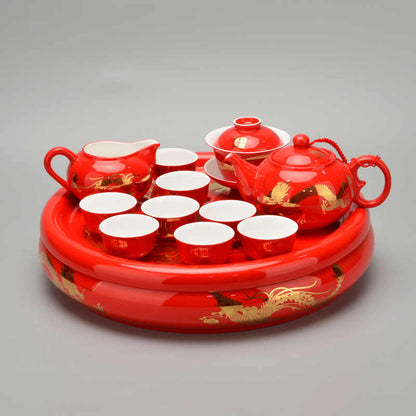 Dragon and Phoenix Tea Set 16 Pieces