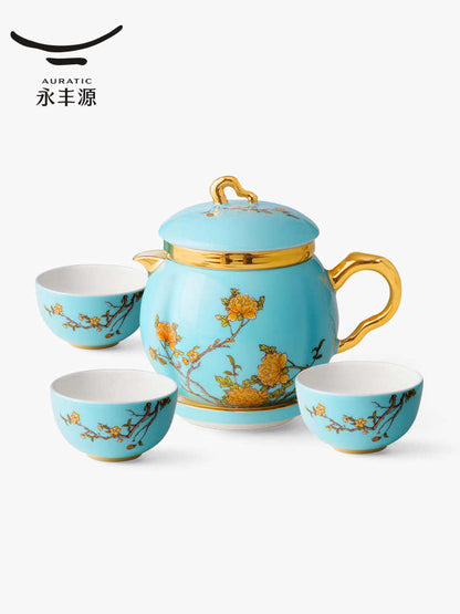 Travel tea set 7 pieces | West Lake Blue