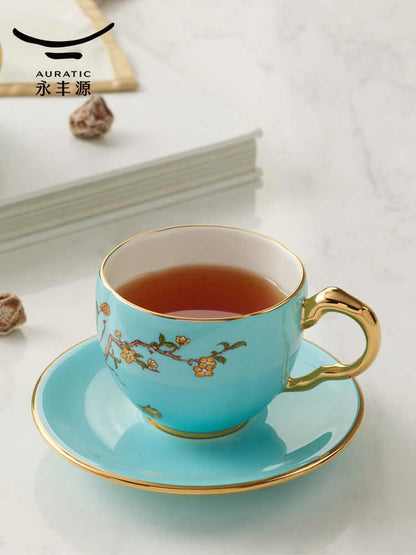 Coffee cup and saucer | West Lake Blue