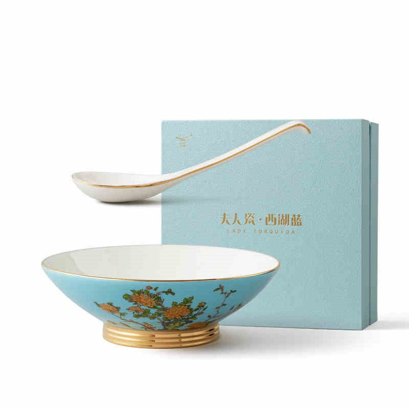 Bowl and spoon | West Lake Blue