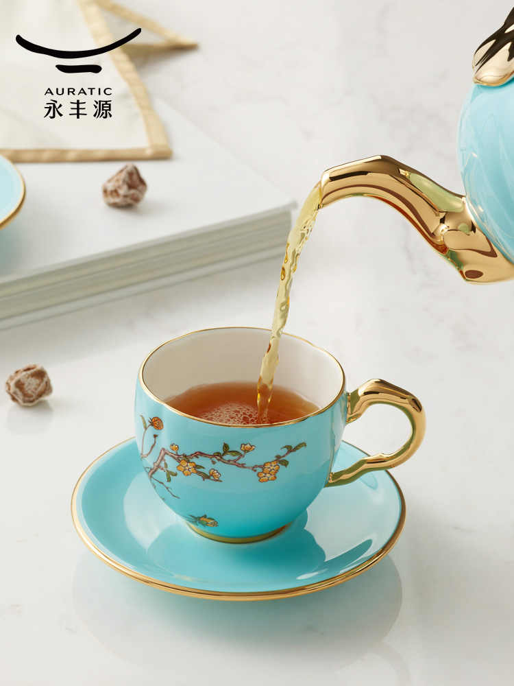 Coffee cup and saucer | West Lake Blue