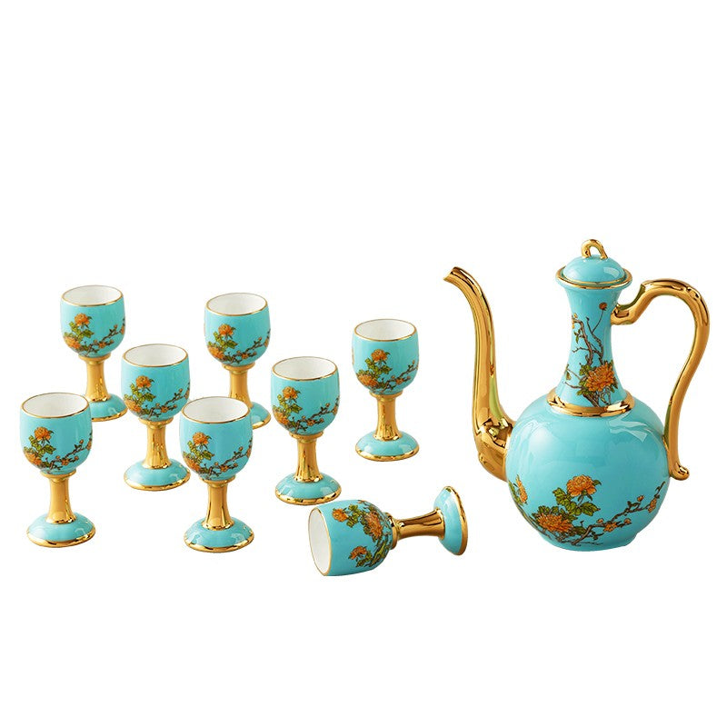 Wine set 10 pieces | West Lake Blue