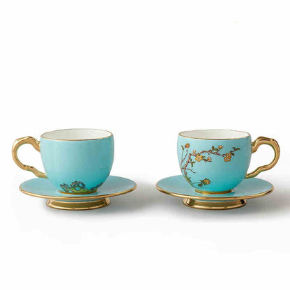 Coffee cup and saucer | West Lake Blue