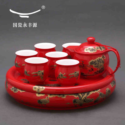 Puer tea set 8 pieces