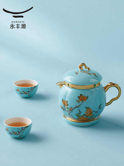 Travel tea set 7 pieces | West Lake Blue