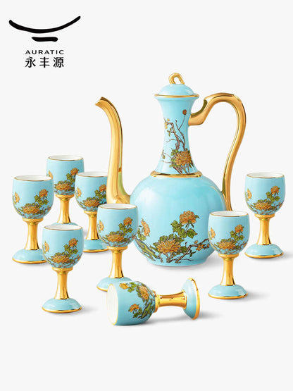 Wine set 10 pieces | West Lake Blue